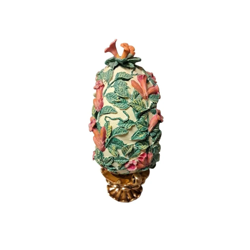 Limited Edition Hummingbird In Garden Egg With Metal Stand House Of Faberge 5